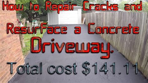 How To Repair Cracks And Resurface A Concrete Driveway Youtube
