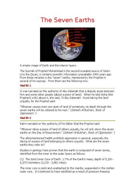 The Seven Earths Pdf Mantle Geology Planetary Core