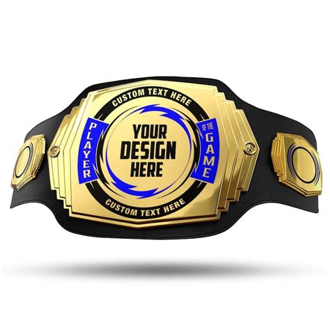 Player Of The Game 6lb Custom Championship Belt Custom Belt Mvp Award