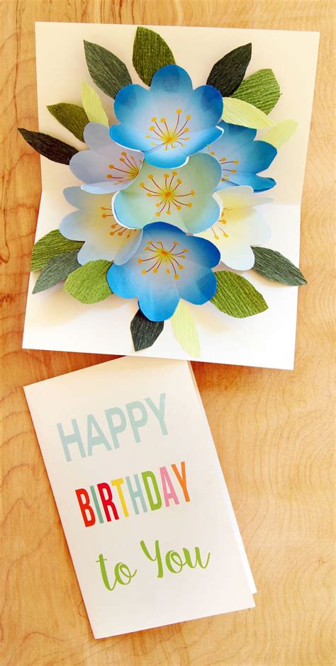 Maybe you would like to learn more about one of these? Free Printable Happy Birthday Card with Pop Up Bouquet - A ...