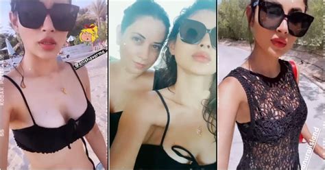 Mouni Roy Looks Mermaid Enjoying With Friends In Sexy Black Bikini On