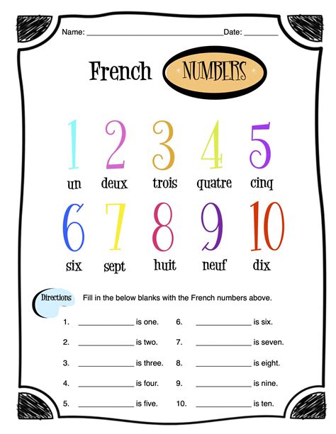 French Numbers Worksheet Packet Made By Teachers