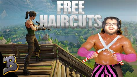 Giving Free Haircuts In Fortnite Fortnite Battle Royale Youtube
