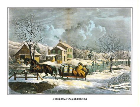 Currier And Ives American Homestead Winter Frances Palmer Winter Etsy