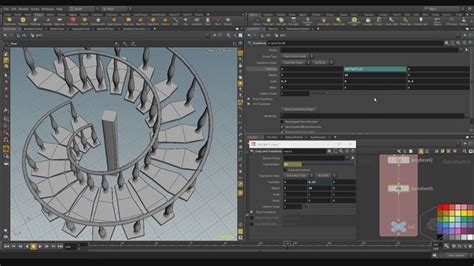 Procedual Modeling Spiral Staircase Houdini Houdini Lesson