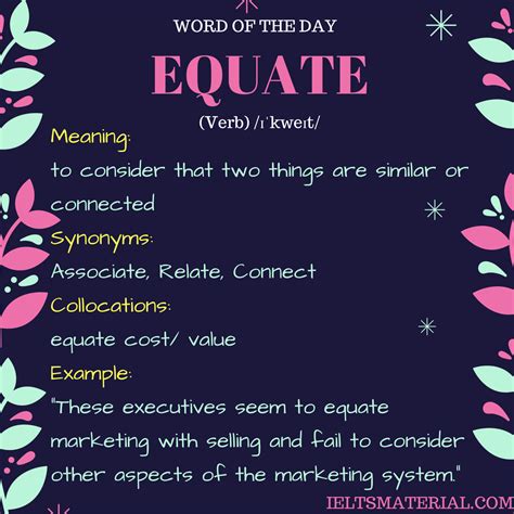 Equate Word Of The Day For Ielts