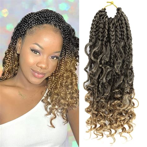 Buy Goddess Box Braids Crochet Hair 10 Inch 8 Packs Pre Looped Bohemian