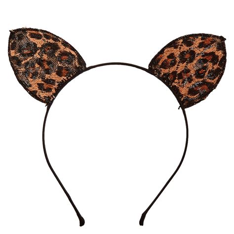 Leopard Print Lace Cat Ears Headband Icing Us
