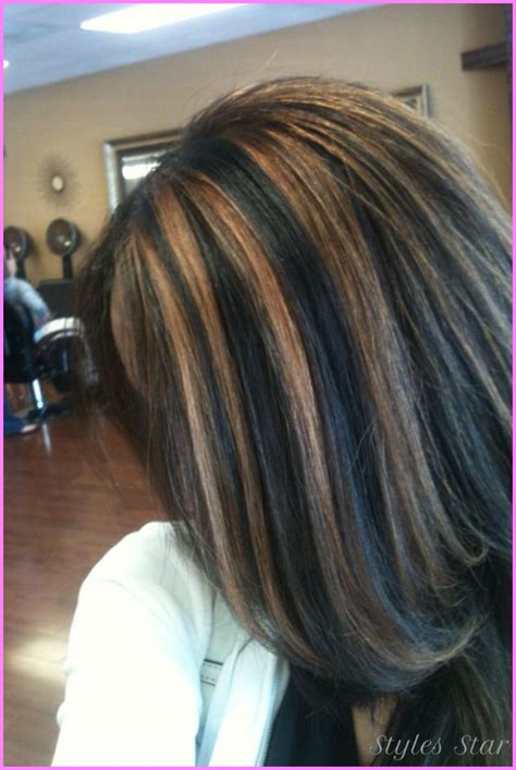 Some chunky caramel highlights for your dark hair? Black hair with caramel highlights pictures - Star Styles ...