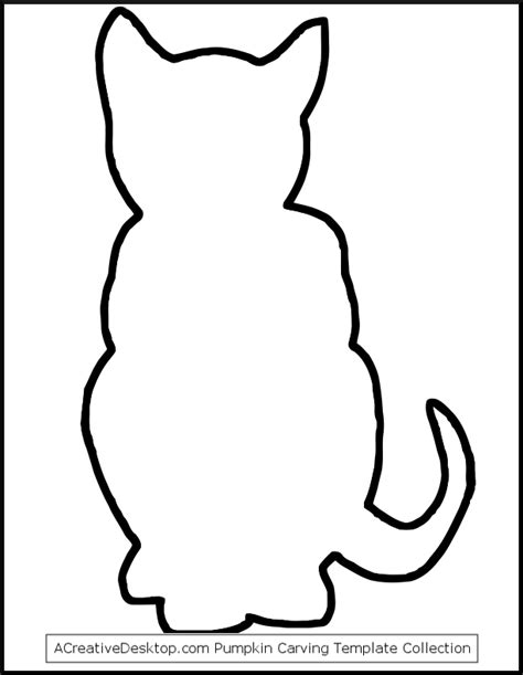 Free Black And White Cat Outline Clipart Clip Art Library