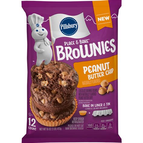 Save On Pillsbury Place And Bake Brownies Peanut Butter Chip 12 Ct