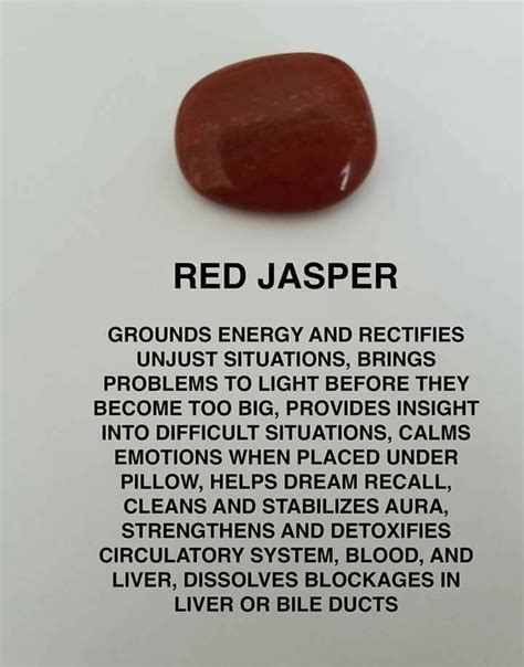 Red Jasper Chakra Healing Crystals Crystal Healing Stones Reiki