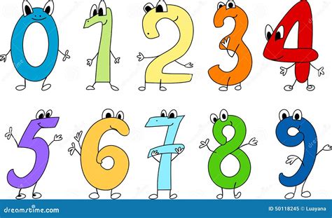 Funny Numbers Stock Vector Image 50118245