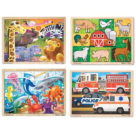 Melissa And Doug Wooden Jigsaw Puzzles Moderate Level Beckers
