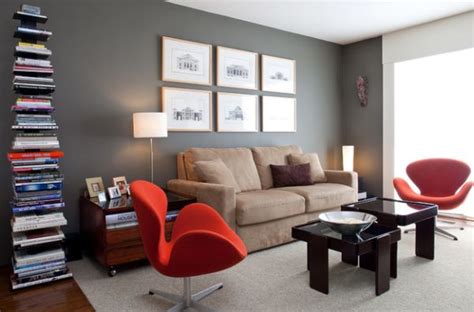 I like the design of that modern fireplace but i also love the way black and red is combined in the living area. 7 Cozy And Charismatic Mid-Century Modern Chairs
