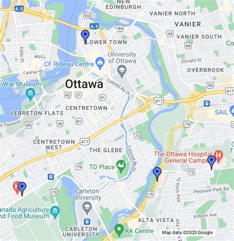 Ottawa General Hospital Map