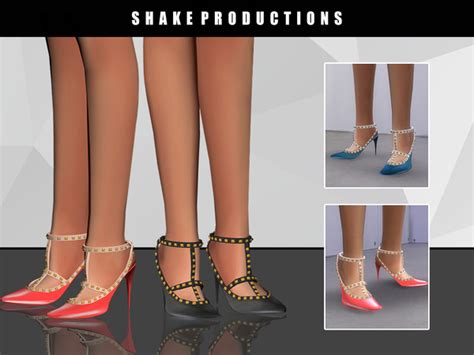Spiked Pumps 16 By Shakeproductions Sims 4 Female Shoes