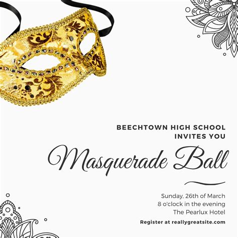 Free Printable Customizable Masquerade Invitation Templates Canva