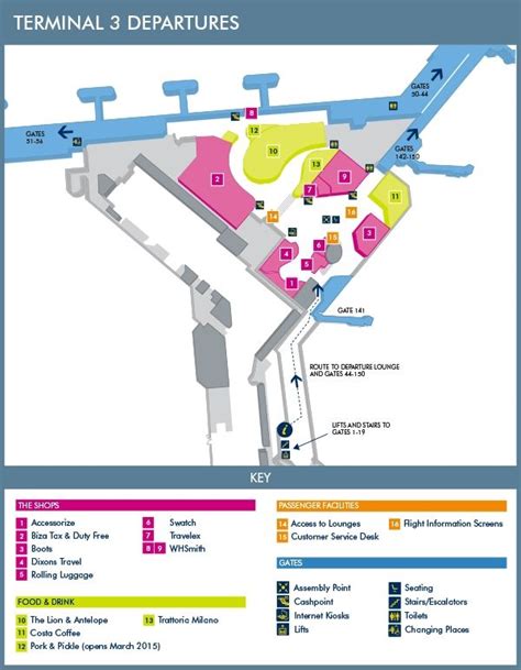 Terminal 3 Manchester Airport Manchester Airport Departures Route