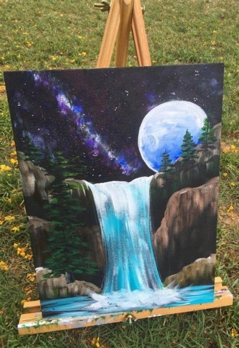 Waterfall Painting Step By Step Painting Tutorial For Beginners
