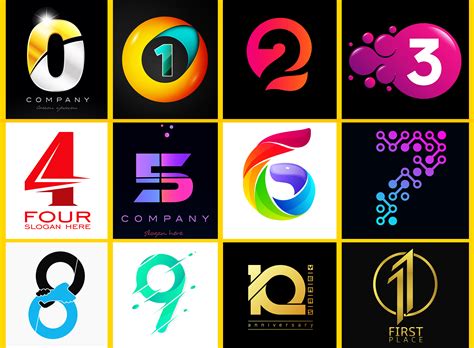 Pin On Number Logo Design