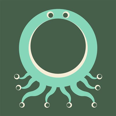 Letter O Animal Alphabet Octopus Monogram Digital Art By Jen Montgomery