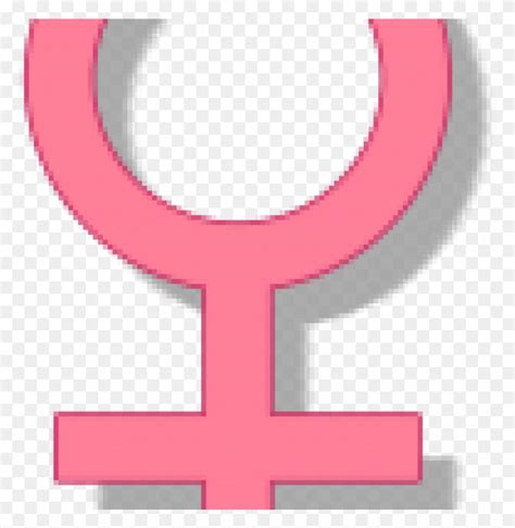 Venus Female Symbol Pink Shadowed Cross Symbol Logo Trademark Hd Png