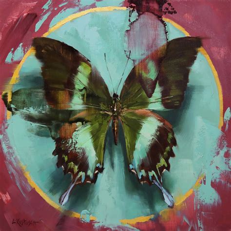 The Green Swallowtail By Lindsey Kustusch Butterfly Painting Art