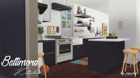 This list is your meal ticket to a sizzling new kitchen. Baltimore Kitchen by Pyszny (With images) | Sims 4 kitchen, Kitchen stove, Cool house designs