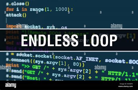 Endless Loop With Digital Java Code Text Endless Loop And Computer