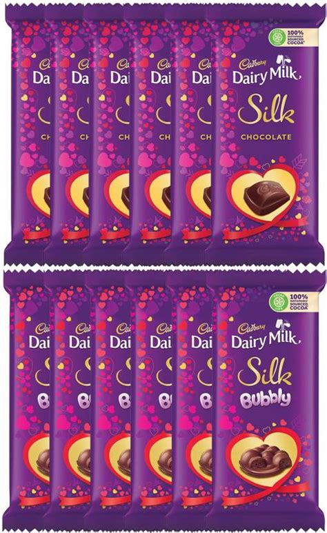 Cadbury Dairy Milk Silk Bubbly Valentine Chocolate Bars 50 Bars Price