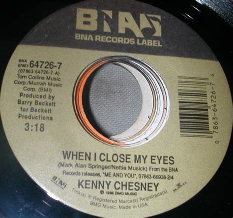 Kenny Chesney When I Close My Eyes 1995 Vinyl Discogs