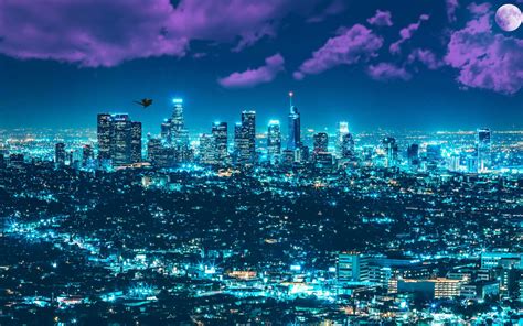 Wallpapers Hd Los Angeles Night Cityscape