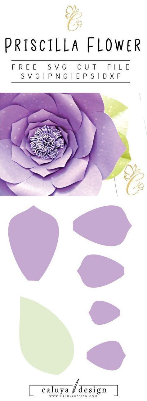 Free Free 291 Flower Svg Files Downloadable Free Cricut Paper Flower Template SVG PNG EPS DXF File