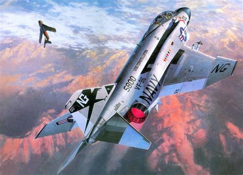 F 4j Phantom Ii Vf 96 Shigeo Koike Aircraft Art Aviation Art