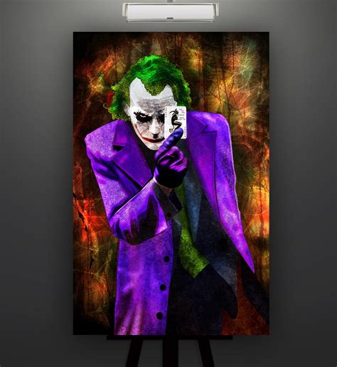 Joker 11x17 Art Print Poster By Herofied Batman Heath Ledger Etsy