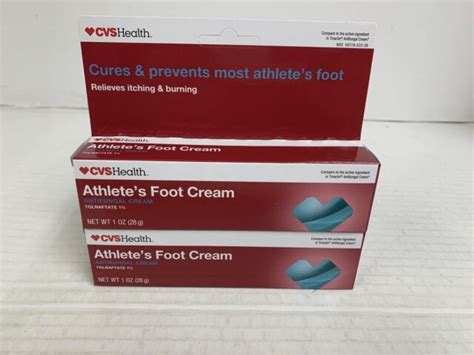 Lot Of 2 Cvs 1 Oz Athletes Foot Cream Antifungal Exp062022 New Ebay