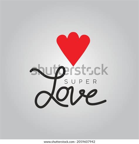 Logo Super Love Threesome Stock Vector Royalty Free 2059607942