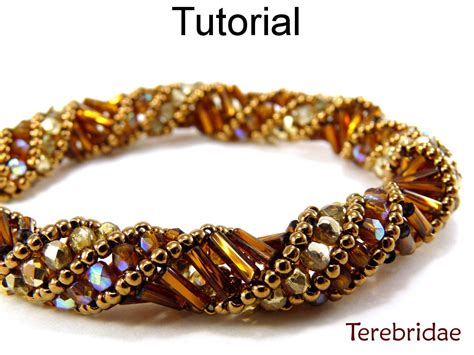 Beading Pattern Tutorial Bracelet Necklace Russian Spiral Stitch