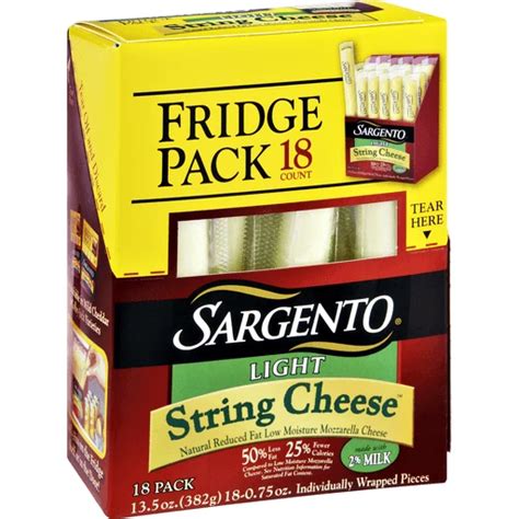 Nutrition Facts Sargento Light String Cheese
