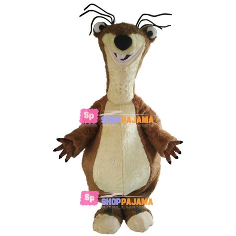 Ice Age Sloth Mascot Costume