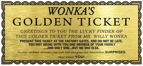 Free Printable Golden Ticket Invitations
