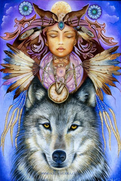 Wolf Spirit A Native American Shapeshifter By HollySierraArt I Am Very Much Influenced By The