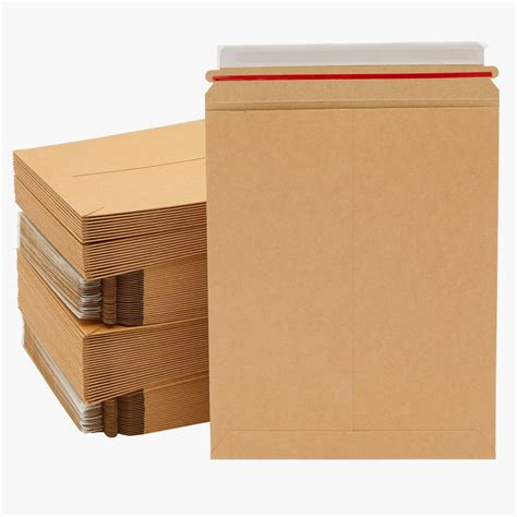 100 Pack Rigid Mailers With Self Sealing Flap Bulk Stay Flat 9 X115