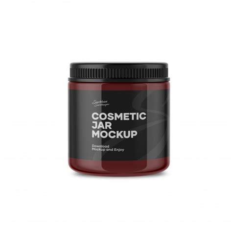 Cosmetic mockup psd creator allows you to create professional product images for your spa, salon, beauty and cosmetics projects. Premium PSD | Cosmetic jar mockup