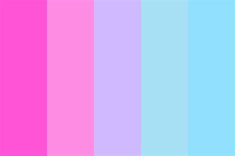 Soft Neon Pink To Blue Color Palette