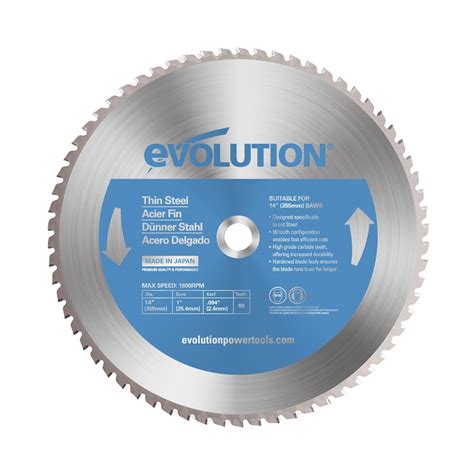 Evolution Power Tools 14 Inch 90 Teeth Thin Steel Cutting Saw Blade