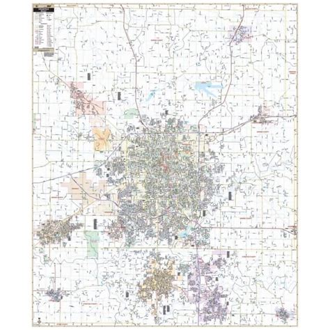 Springfield Mo Wall Map Shop City And County Maps