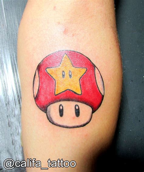 Mushroom Mario Tattoo By Califatattoo Tatuagem Cogumelo Mario