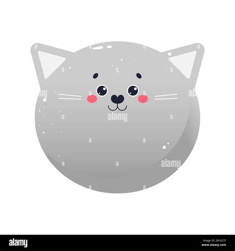 Cute Kawaii Cat Animal Isolated On A White Background Vector